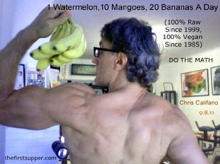 fruit builds muscle, raw bodybuilding, Chris Califano The Best Weigh, vegan performance, natural hygeine diet long island